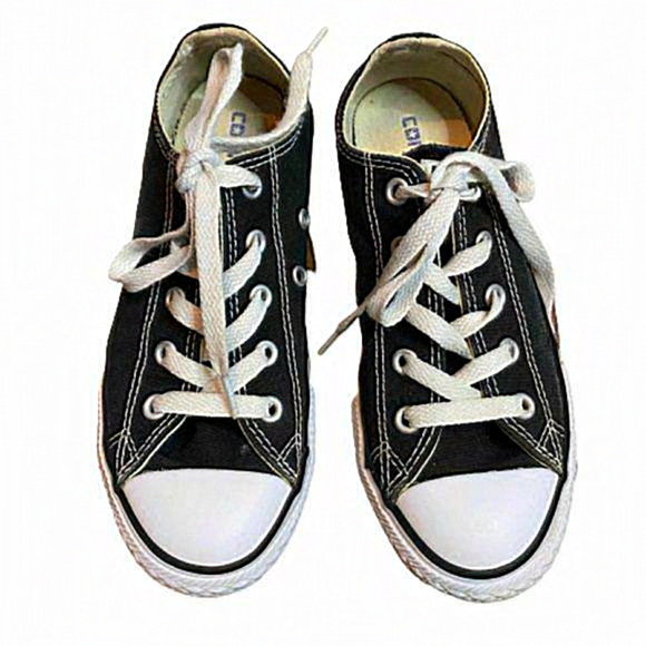 Black‎ Converse All Star Low Top Unisex Size 1 - Picture 1 of 9